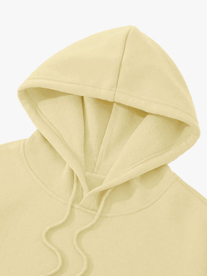 New Autumn and Winter Men's Fleece-Lined Hooded Sweatshirt Set with Print, Long-Sleeve Hoodie and Drawstring Pants for Couples