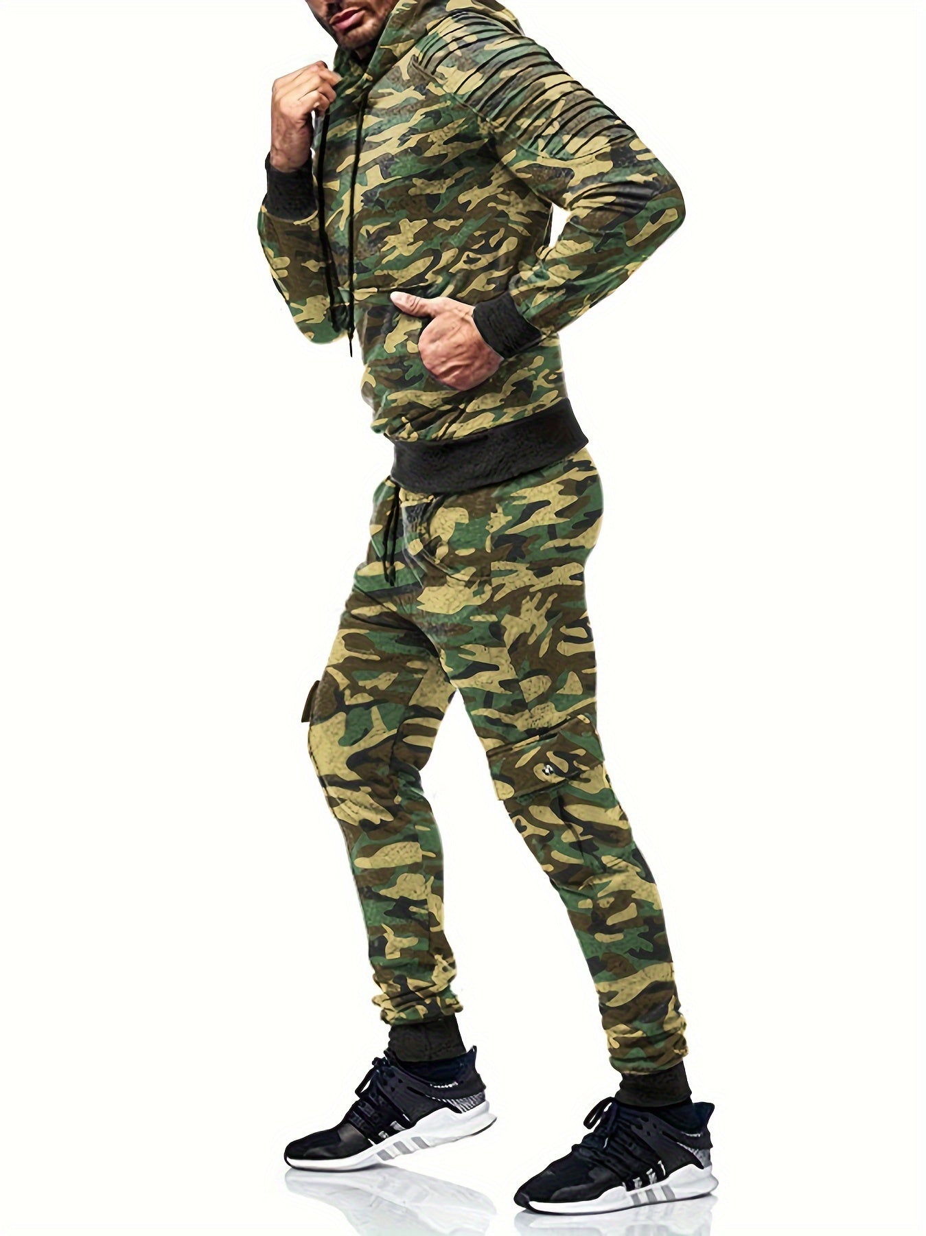 Men's Tracksuit 2 Piece Pullover Hoodie Sweatsuit Sets Casual Jogging Athletic Suits With Drawstring