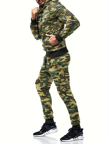 Men's Tracksuit 2 Piece Pullover Hoodie Sweatsuit Sets Casual Jogging Athletic Suits With Drawstring