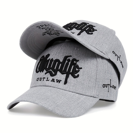 1pc Handsome Trendy Rap Hip Hop Men's Versatile Cap, Unisex Style Creative Embroidered Baseball Cap