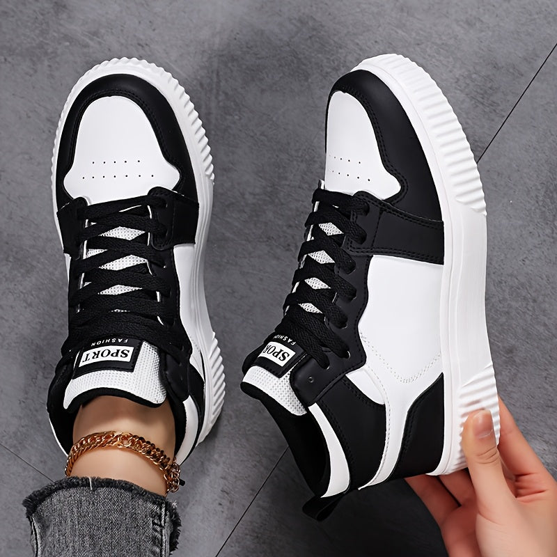 Women's Outdoor Autumn and Winter Thickened Warm Star Pattern Fashionable Versatile Simple High-Top Lace-Up Soft Sole Campus Sneakers for Multi-Purpose Sports and Casual Wear