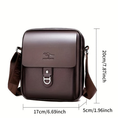 New Men'S Shoulder Bag Made of Genuine, Stylish Crossbody Bag, Casual Backpack for Men, Multifunctional Hanging Bag.