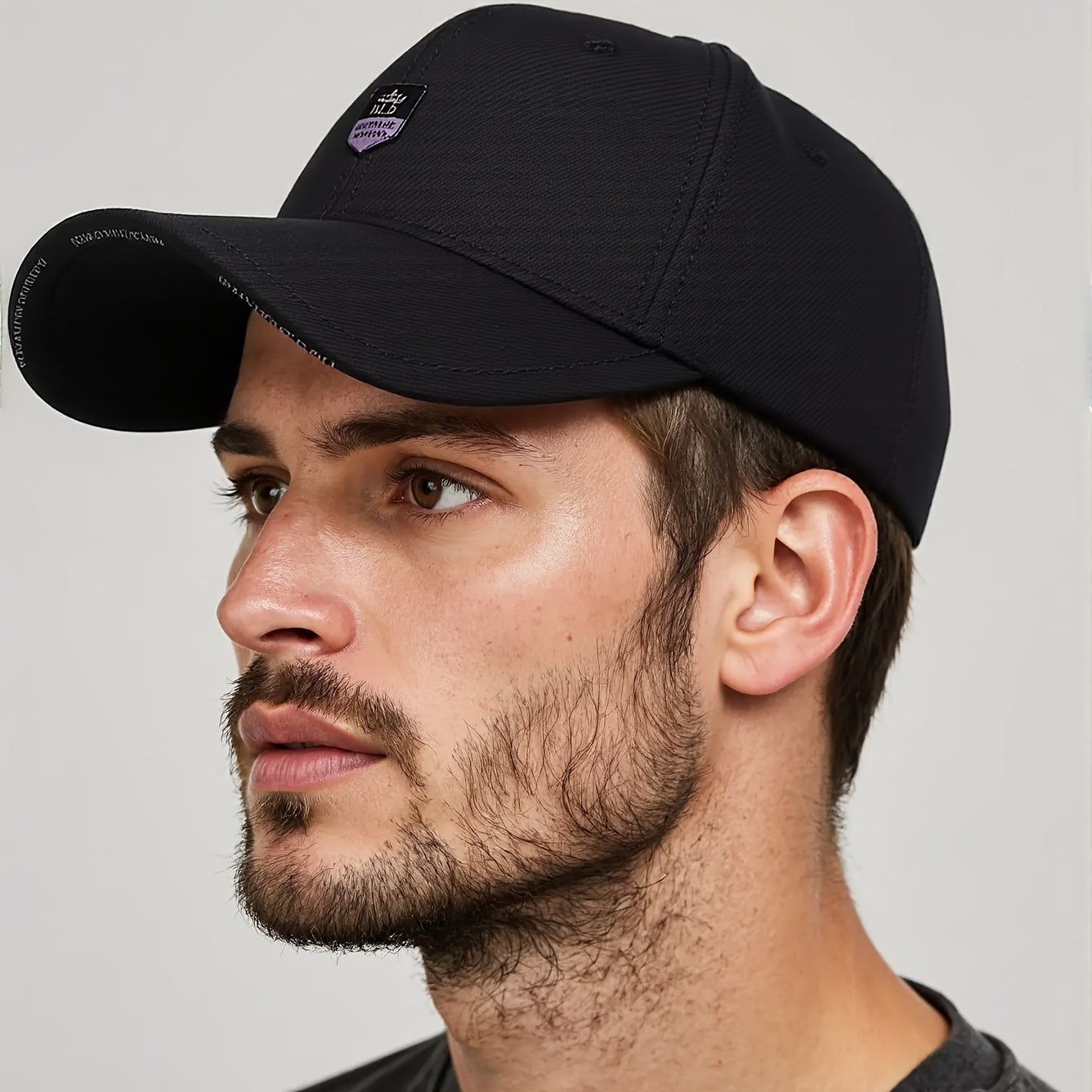1pc Men'S Baseball Cap, Fantasy Charm Style, Adjustable, Hand Wash, Suitable for Valentine'S Day, Christmas, Spring Festival - Fashionable Versatile Peaked Cap, Suitable for Middle-Aged Peopl