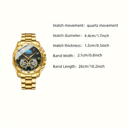 Double Tourbillon Watch Men's Hollow Mechanical Watch Multifunctional Fashion Luminous Wristwatch