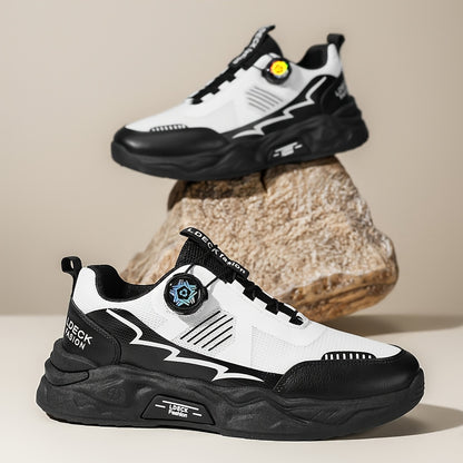 2025 Men'S Slip-Resistant Durable Fashionable Comfortable Height-Increasing Casual Skate Shoes, Low Top Round Toe Lace-Up with Fabric Inner & PVC Sole for All Seasons, Street Style Casual Footwear | Modern Look Sneakers | Dur