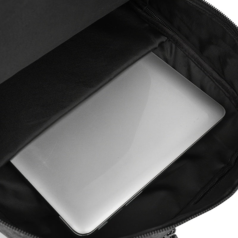 Men's Business Casual Commuter Backpack - Multi-Pocket Convertible Shoulder Bag with Suitcase Attachment, Sleek Minimalist Design for Work Travel & Daily Use, Travel Bag