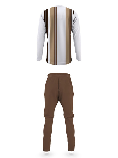 Men's Casual Fashion Round Neck Sweatshirt & Joggers Set - Polyester, Machine Washable, Printed Design for Spring/Fall