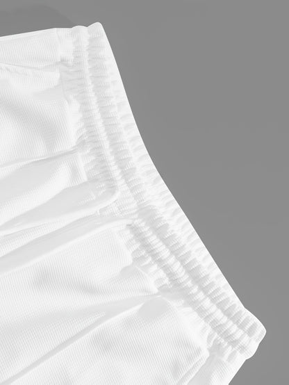 Men'S Two-Piece Set Featuring a Short-Sleeve Cardigan with Pockets And Drawstring Pocket Long Pants, Perfect for a Clean And Comfortable Summer.