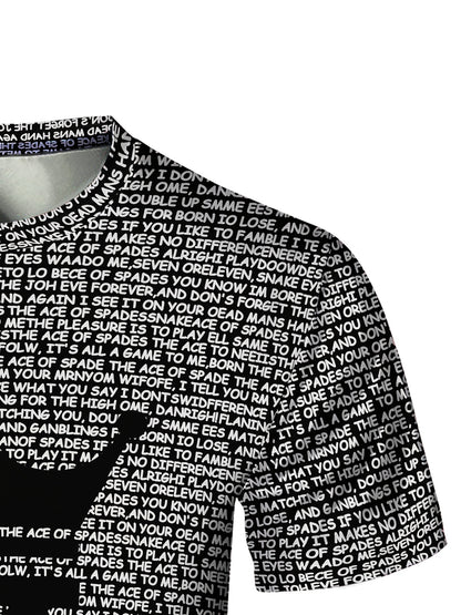 Lucky T-Shirt Men's Classic Geometric Long Sleeve T-Shirt - Tear-resistant, high-stretch, knitted fabric - Suitable for sports, training, yoga, running, hiking and casual wear