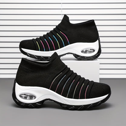 Women's Slip- Shoes - Lightweight Breathable Fabric Upper, Soft Cushioned PU Sole, Low-Top Casual Sneakers for Walking, Jogging & Casual Attire - All-Season Comfort (Black), Ladies Sneakers, Allseason Footwear, Stylish Slipon