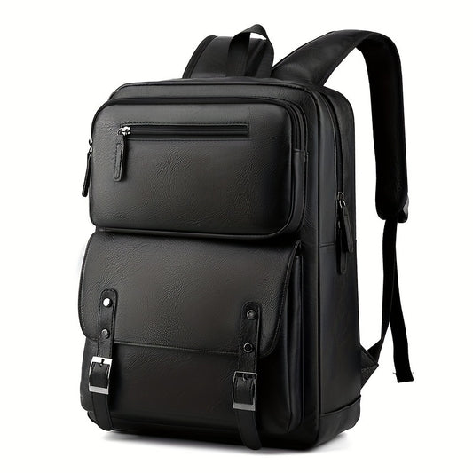 Men'S Simple Large Capacity Business Travel Backpack, Material, Daily Commute Sports Casual Computer Bag for College Students