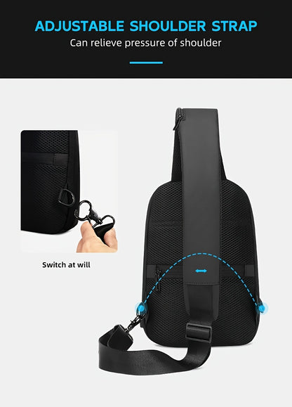 1pc Men's Fashion Crossbody Bag, Oxford Cloth Multifunctional Shoulder Bag