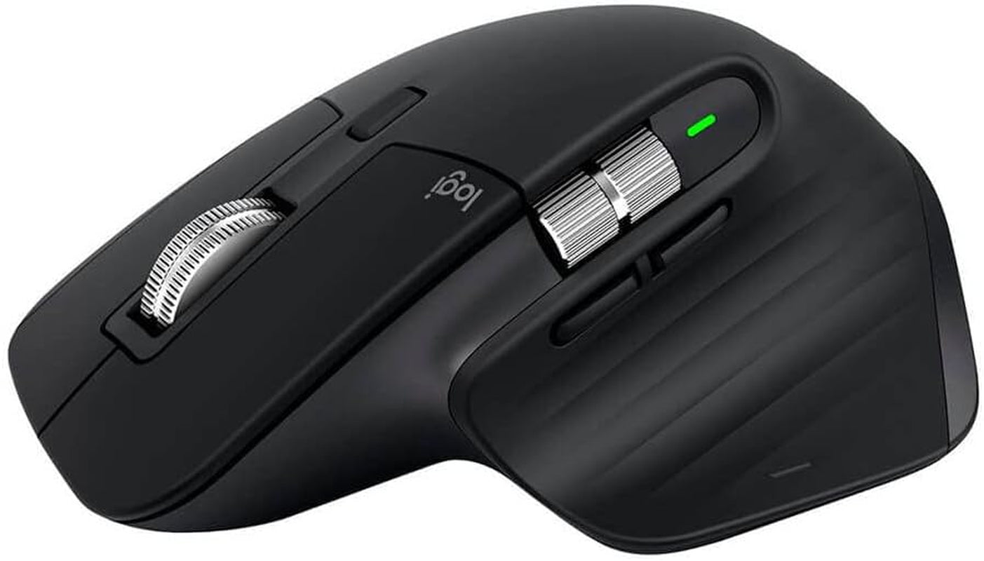Logitech MX Master 3S - Wireless Performance Mouse with Ultra-Fast Scrolling, Ergo, 8K DPI, Track on Glass, Quiet Clicks, USB-C, Bluetooth, Windows, Linux, Chrome - Graphite