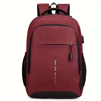 Large Capacity Reflective Oxford Cloth Backpack - Durable College & High School Student Bag with Adjustable Straps, Multiple Compartments, and Padded Laptop Area for Daily Commute & Business Use, Business Backpack | Sporty De