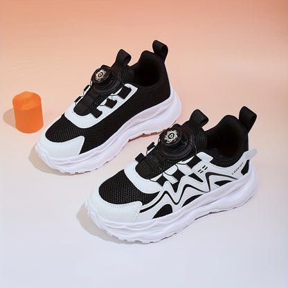 Boys' Fashion Outdoor Sports Shoes with Striped Design Suitable for Parties, Medium and Large Sizes