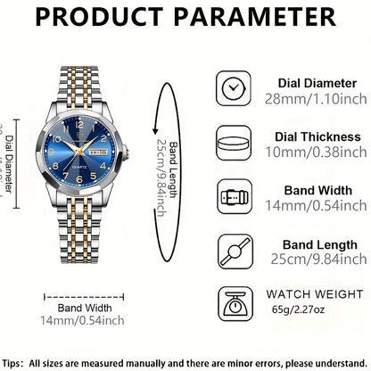 Women'S Minimalist Casual Waterproof Luminous Luxury Quartz Watch from a Top Brand.