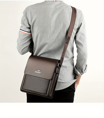 Double layered design Men's bag shoulder bag crossbody bag business bag Men's bag casual backpack small bag trendy bag suitable for travel and work