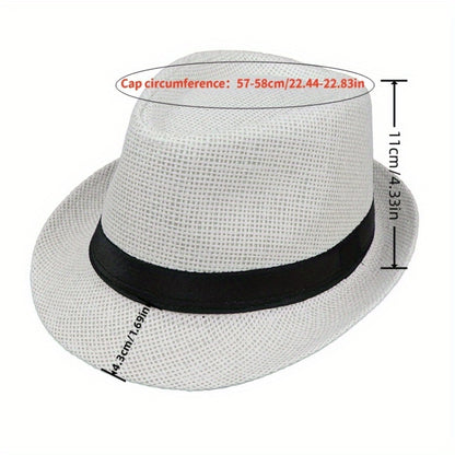 8pcs Set Hat Unisex Straw Sunshade Breathable Sun Hat Bucket Hat Casual Top Hat Summer Hat