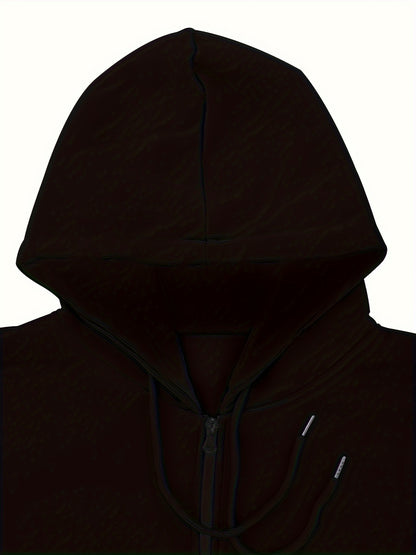 2pcs Men's Solid Color Hooded Long Sleeve Sweatshirt + Pants Set, Casual Co-ord Sports Fitness Set