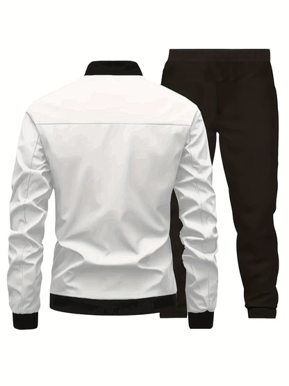 Sports Suit Men'S Spring and Autumn Casual Jacket Set with Matching Men'S Wear