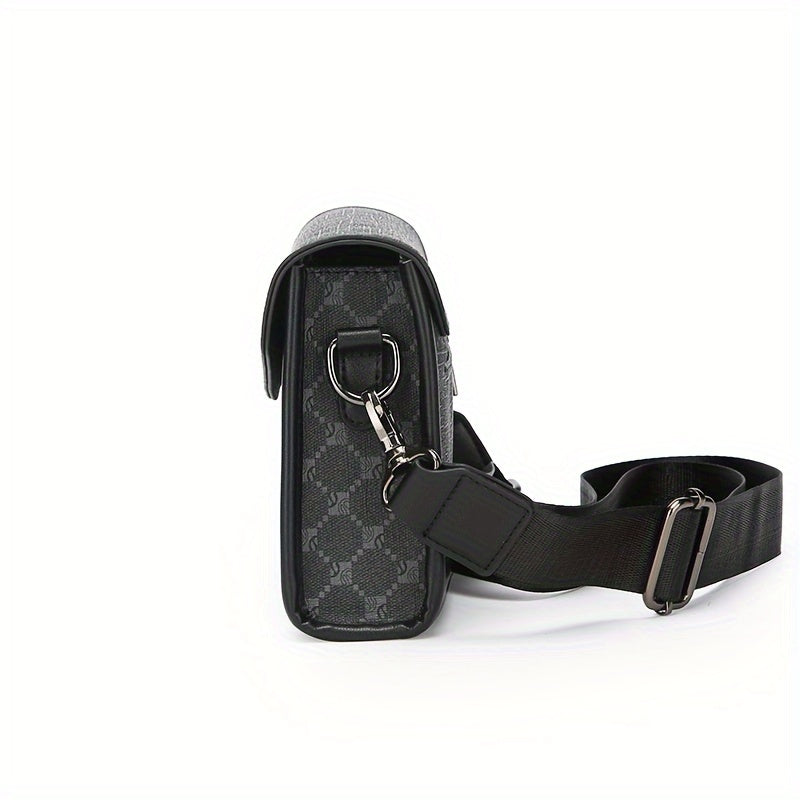 Autumn and Winter New Casual Shoulder Crossbody Bag, Men's Daily Travel Backpack, Flip-Top Casual Phone Storage Pouch