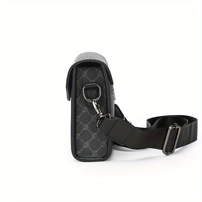 Autumn and Winter New Casual Shoulder Crossbody Bag, Men's Daily Travel Backpack, Flip-Top Casual Phone Storage Pouch