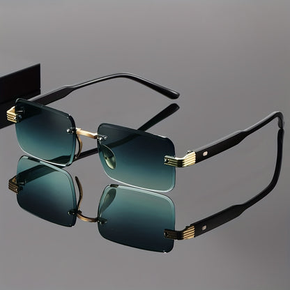 Unisex Business Square Fashion Glasses for Men & Women - High-Quality PC Frame with Gradient Purple Lenses, Sleek Black Design, Durable & Stylish for Casual or Professional Wear, Stylish Eyewear, Sophisticated Eyewear, Durabl