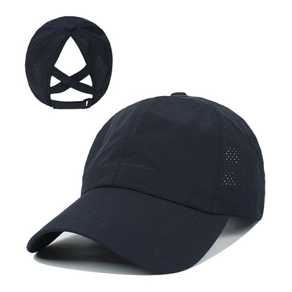 1x Summer Ponytail Baseball Cap, Women's Sports Hat Camping Hat Hiking Hat Christmas Gift