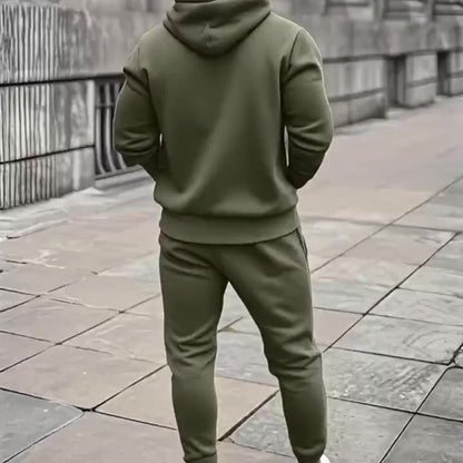 Men's Classic Sporty Casual Printed Hooded Suit