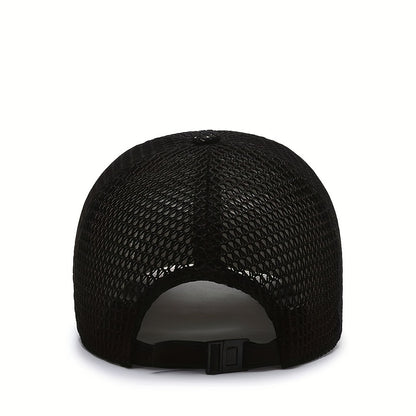 Breathable Mesh Baseball Cap for Men & Women - Adjustable Snapback, Large Eyelet Design for Sun & Fish Protection, Ideal for Outdoor Activities, Casual Wear Cap|Breathable Mesh Cap|Wide Brim Ha