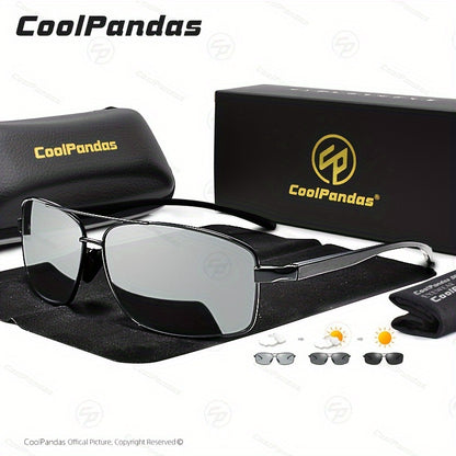 Coolpandas Brand Top Photochromic Glasses for Men And Women, Polarized Chameleon Glasses for Outdoor Sports, Fishing, Driving Goggles with Anti-Glare Features.