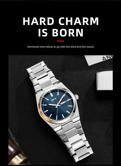 TPW Brand Men's Fashion Luminous Calendar Week Multifunctional Quartz Watch Men's Gifts