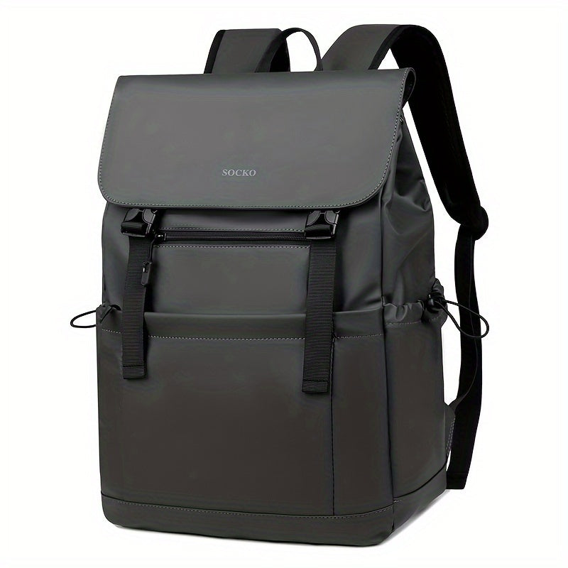 Stylish Men's Large Capacity Backpack - Perfect for Daily Commute, Business Travel & Casual Outings | Durable Fabric, No Battery Required