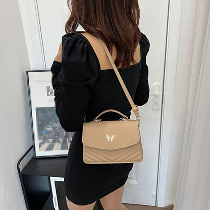 [Women's Shoulder Bag] 1pc Simple Fashion Crossbody Bag New Women's Bag Solid Color Shoulder Bag Minority Style Handbag Suitable for Daily Wear