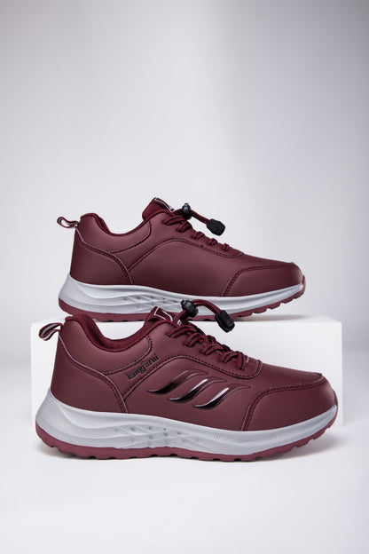 Women's Drawstring Sports Shoes, Waterproof Anti-slip Low Top Running Sneakers, Outdoor Gym Jogging Trainers