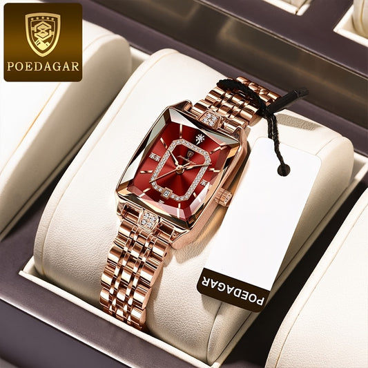 POEDAGAR Fashion Students Korean Casual Ladies Watch Luxury Stainless Steel Best Selling Simple And Elegant Quartz Wristwatch.