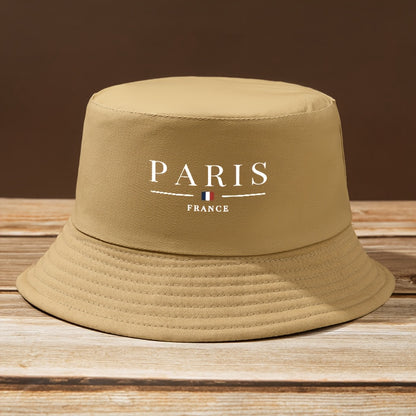 Unisex Casual Stylish Letter PARIS Pattern Fisherman's Hat, Fashionable Trucker Cap with Adjustable Brim for Men and Women, Suitable for Spring/Summer Outdoor Sports Camping Fishing, Perfect Gift for Family and Friends