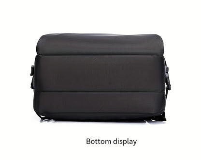 Men's Professional Laptop Backpack - Large Capacity Business Backpack with 39.62cm Laptop Compartment, Heavy-Duty Zipper Closure, Padded Shoulder Straps - Sleek Black Backpack for Office, Travel, Meetings - Durable Carry-On B