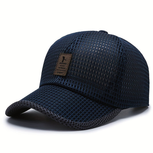 Breathable Mesh Baseball Cap for Men & Women - Adjustable Snapback, Large Eyelet Design for Sun & Fish Protection, Ideal for Outdoor Activities, Casual Wear Cap|Breathable Mesh Cap|Wide Brim Ha