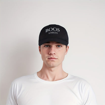 MLFO Casual "BOOS NYKBOOS" Baseball Cap, Lightweight Polyester, Adjustable Fit, Curved Brim, Hand Washable, 5 Colors, with Thanksgiving and Father'S Day Prints