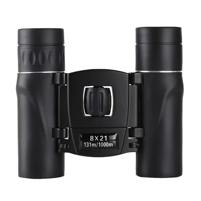 Հզոր 8x21 հեռահար հեռադիտակ HD Zoom-ով, սև դյուրակիր ծալովի դիզայնով բացօթյա տուրիզմի և քեմփինգի համար, բարձր թույլտվությամբ օպտիկա, էրգոնոմիկ բռնակ, կոմպակտ և թեթև՝ լեռնագնացության, թռչունների դիտման, բնության դիտարկման համար, աղբամանի համար
