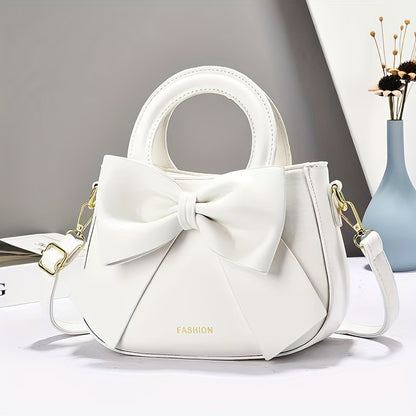 Large Capacity Practical Crossbody Women'S Bag 2025 New Commuting Versatile Cute Elegant Bow Design Fashionable Lightweight Fresh Street Outing Essential Shoulder Bag