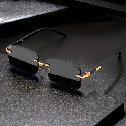 1pc Men'S Square Frame Fashion Glasses - Black PC Lenses with Mirror Finish, Lightweight Plastic Frame for Casual & Hip-Hop Style, Everyday Decorative Eyewear, Hip Hop Accessories, Stylish Accessory, Modern Aesthetic