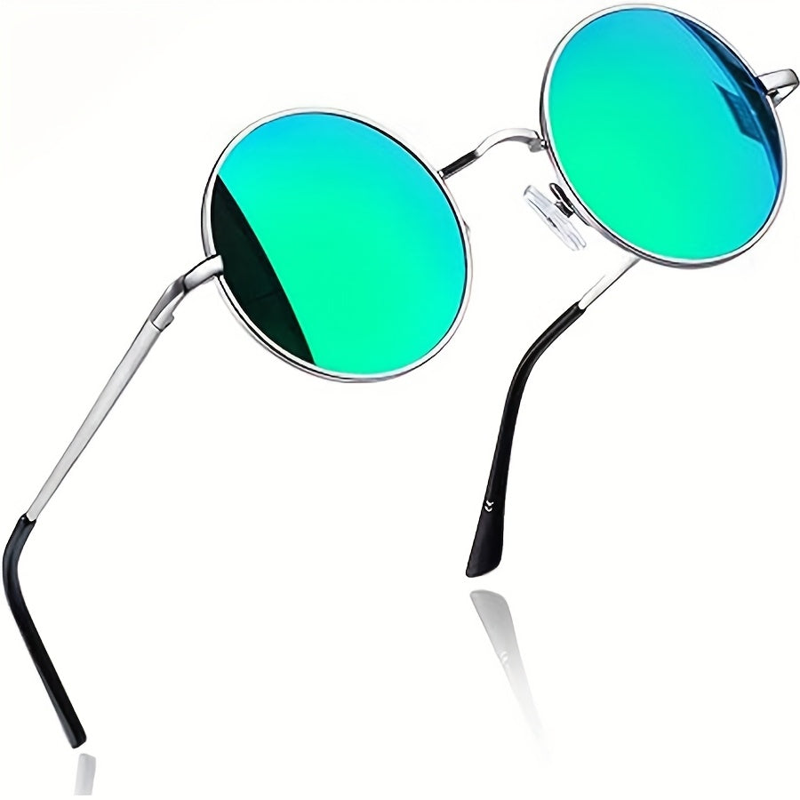 Men'S Round Frame Y2K Fashion Glasses Steampunk Style, PC Lenses, Stainless Steel Frame, Decorative, General Decorative Glasses, Daily Leisure, Easter, St. Patrick'S Da
