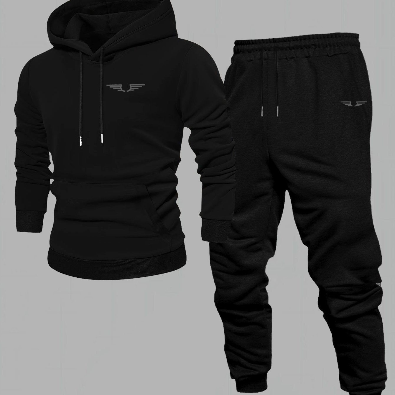 Men'S Casual Fleece-Lined Hoodie - "Sonic" Graphic Print, Loose Fit, Long Sleeve Pullover with Kangaroo Pocket, Black, Fall/Winter Streetwear, Casual Wear Hoodie|Graphic Print Hoodie|Fleece Lined Interior, Sweater Hoodie