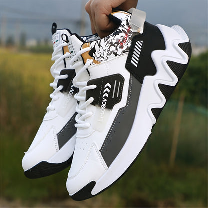 Men'S Stylish High-Top Sneakers with "WOD" Logo - Comfortable, Non-Slip Lace-Up Athletic Shoes for Outdoor Activities, All-Season Wear, Casual Sports Style, Rubber Sole, Fabric Upper, Casual Athletic Shoes | Stylish High Top