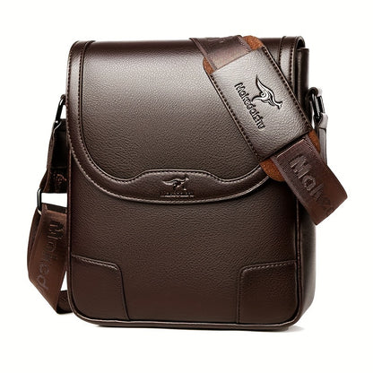 Men'S Fashion Crossbody Messenger Bag, Casual Shoulder Bag, Large Capacity Business Travel Satchel, Trendy Vertical Backpack