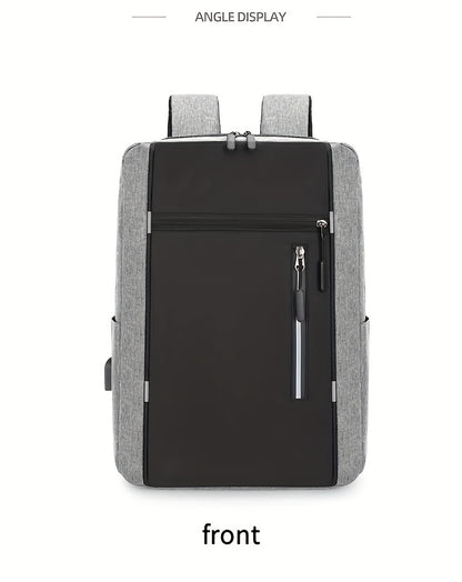 Three-Piece Set: Laptop Bag, Chest Bag, Wallet - Multi-Layer Oxford Fabric Adjustable Shoulder Backpack with Reflective Strip Design, Breathable Wide Strap Large Capacity Casual Storage Bag for Men, Suitable for Daily Commute