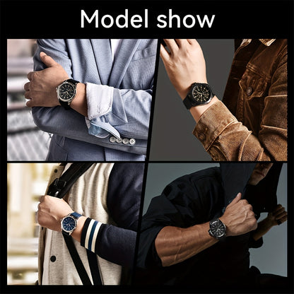 SAPPHERO Men's Luxury Watch - Stainless Steel Case & Band, 50m Waterproof, Analog Display with Date Window, Everyday & Formal Watch for Swimming, Business, Gifts - Affordable Luxury Wristwatch, Business Wristwatch, Sporty Ele