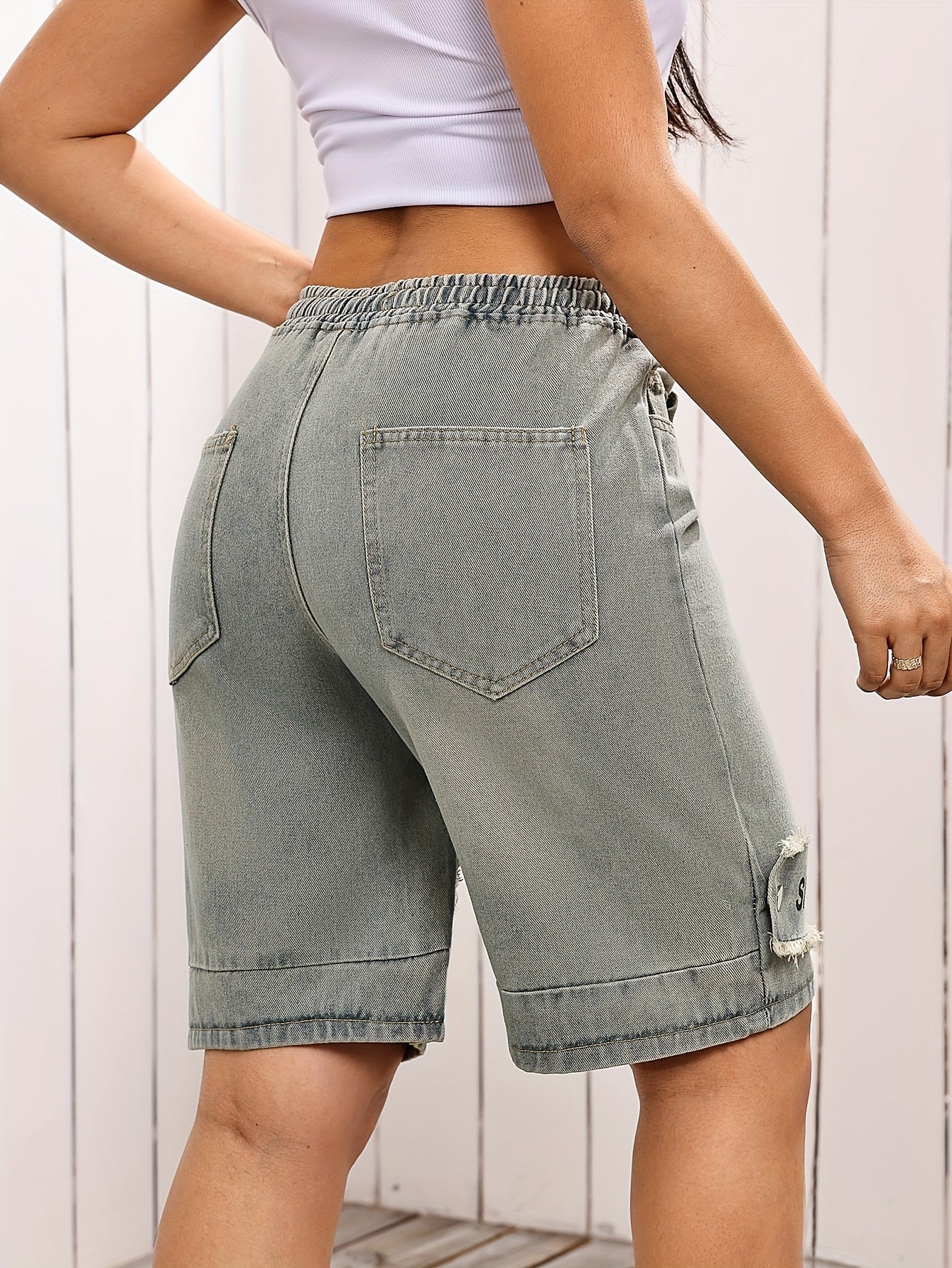 Summer New American Shorts with and Trendy Print Design High Waist Shorts 18283